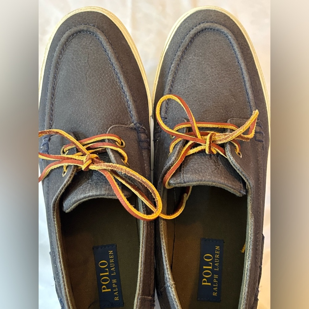 ๐ฅ ๐ฅ Polo Ralph Lauren Navy Boat Shoes #11D๐ฅ ๐ฅExcellent condition Box #C - Picture 6 of 17
